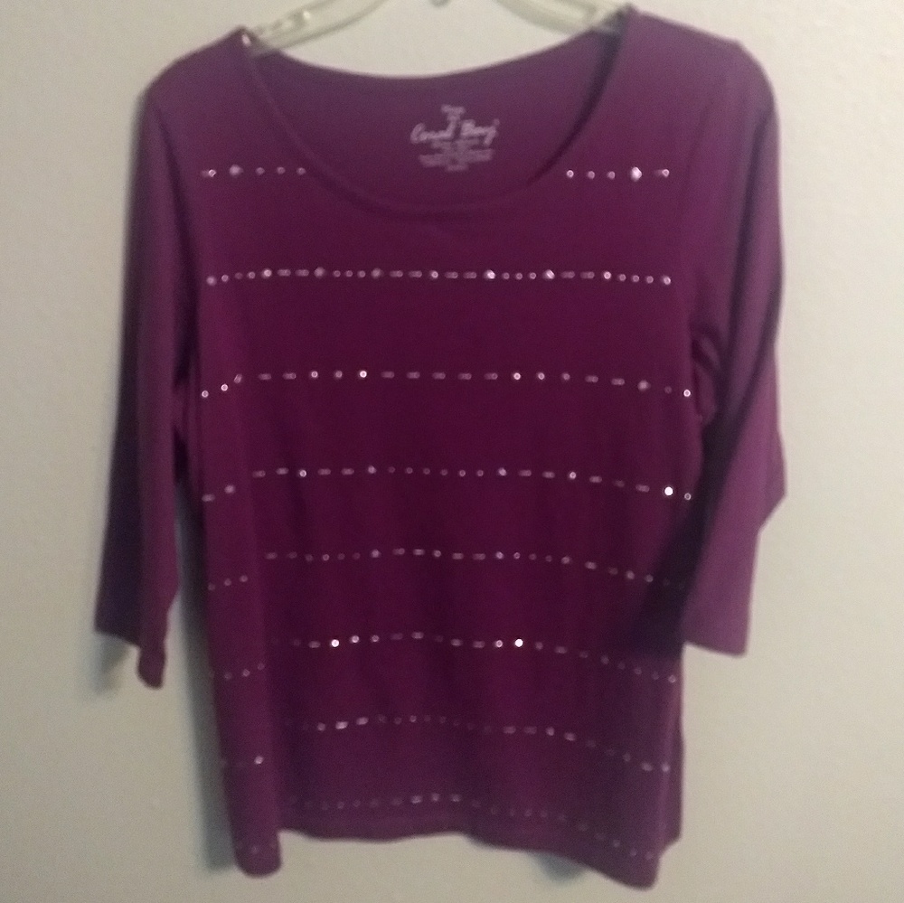 Missy Coral Bay Purple Blouse Size M (Z0489)